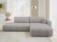 MIRJAN24 Ecksofa Fetrinu O, mit Schlaffunktion und Bettkasten, 262x145x82 cm, Kissen