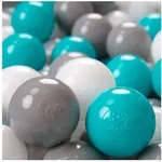 KiddyMoon B&auml;llebad-B&auml;lle ZK6 (Baby Plastikb&auml;lle Spielb&auml;lle), Made in Europe grau