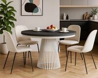 Beautysofa Esstisch Lumi im Loft-Stil, ausziehbar &Oslash; 100&ndash;180 cm (hitze- und