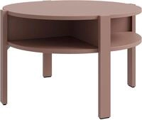 FORTE Beistelltisch Tobago, runder Couchtisch mit 4 Ablagef&auml;chern, B/H/T