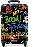 NoBoringSuitcases.com&copy; Hartschalen-Trolley Abstraktes Graffiti-Kunstwerk mit Text