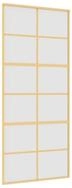 vidaXL Haust&uuml;r Schiebet&uuml;r Golden 90x205 cm Matt ESG-Glas und Aluminium (1-St)