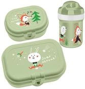 KOZIOL Lunchbox HOP ON TO GO, Kunststoff, (3-tlg), 3-teiliges Set, mit handlicher