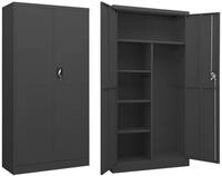 vidaXL Spind Schlie&szlig;fachschrank Anthrazit 90x40x180 cm Stahl (1-St)