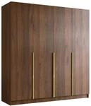 MIRJAN24 Kleiderschrank Santi I (mit vier Dreht&uuml;ren) Kleiderstange,...