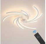 Euroton Deckenventilator Deckenventilator LED Beleuchtung Deckenlampe...