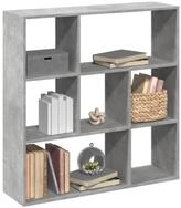 vidaXL Raumteiler, Raumteiler-B&uuml;cherregal Betongrau 102x29x103,5 cm...