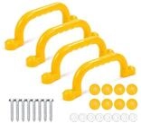 relaxdays Klettergriff Kletterger&uuml;st-Griffe im Set, gelb, 4er Pack