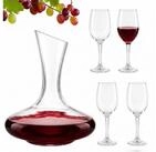 relaxdays Gl&auml;ser-Set Weingl&auml;ser 4er Set mit Dekanter, Glas