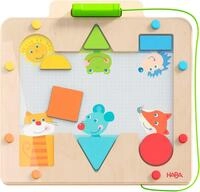 Haba Spiel Vario Formen mit geometrischen Motivpl&auml;ttchen, Magnetspiel