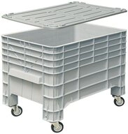 BRB-Lagertechnik Aufbewahrungsbox Vorratscontainer/Gro&szlig;box mit Deckel, mit 4...