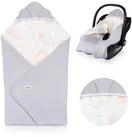 Kinderdecke TRAVEL SWADDLE BLANKET, lionelo, Hypoallergene Materialien/Bambus und