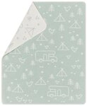 Babydecke Kinderdecke Juwel 'Camping' 70 x 90 cm Hellgr&uuml;n, DAVID FUSSENEGGER