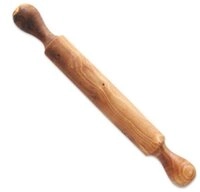Olivenholz-erleben Teigroller Teigroller KLASSIK (ca. 42 cm) mit Griffen aus