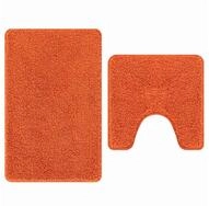 vidaXL Badematte Anti-Rutsch Badematten-Set 2 Stk. Orange 50 x 50 cm PP, H&ouml;he...
