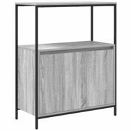 vidaXL Badezimmerspiegelschrank Badschrank mit Regalen Grau Sonoma 76,5x35x95 cm