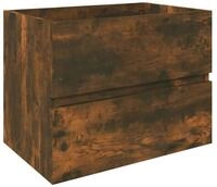 vidaXL Waschbeckenunterschrank Waschbeckenschrank R&auml;uchereiche 60x38,5x45 cm