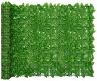 vidaXL Balkonsichtschutz Balkonabdeckung mit Gr&uuml;nen Bl&auml;ttern 200x150 cm