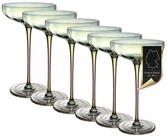 Intirilife Martiniglas, 6-tlg., Glas, Martini Cocktail Glas Regenbogen Schimmer