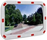 vidaXL Verkehrsschild Verkehrsspiegel Konvex Viereckig 40&times;60 cm mit...