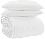 vidaXL Bett Bettdecken Set mit Kissen 3 stk. Wei&szlig; Daunenfeder (3-tlg)