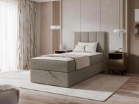 MIRJAN24 Boxspringbett Rebos Single Boucle (mit Bettkasten f&uuml;r die...