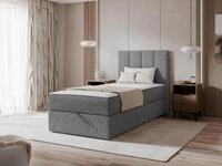 MIRJAN24 Boxspringbett Rebos Single Boucle (mit Bettkasten f&uuml;r die...