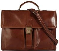 Pik&eacute; Aktentasche, echt Leder, Made in Italy