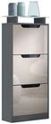 Vladon Schuhschrank Space V2 (Schuhkipper, f&uuml;r 12 Paar Schuhe mit 3 Klappen und