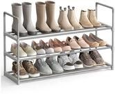 SONGMICS Schuhregal 3 Ebenen, Schuh-Organizer, Flur, Wohnzimmer, Kleiderschrank,