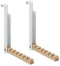 relaxdays T&uuml;rhaken Klappbare T&uuml;rgarderobe 2er Set, (2-St), wei&szlig;