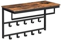 LuxusKollektion Wandgarderobe Wandgarderobe mit Ablage und Haken, 60 x 30