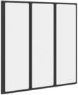 vidaXL Duschwand Duschwand Schwarz 120 x 2 x 117 cm Aluminium und PP, (1 tlg)