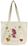 Gl&uuml;cksb&auml;rchis Shopper Tasche schlicht mit langen Henkeln Alltagstasche