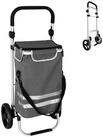 relaxdays Einkaufstrolley Klappbarer Einkaufstrolley 45 l, 45 l, grau