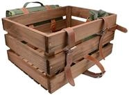 UNUS GARDEN Fahrradkorb Fahrradkiste Picknick Holz (Gr&uuml;n 40x30x20cm (LxBxH),