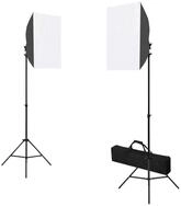 vidaXL Fotohintergrund, Fotostudio-Set mit Softboxen, Hintergrundsystem und...