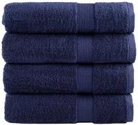 vidaXL Handtuch 50 x 100 cm Premium-Handt&uuml;cher 4 Stk Marineblau 50x100 600 gm&sup2;