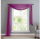 Gardinenbox Freihanddeko (1 St), ohne, transparent, Voile, Uni Volant...