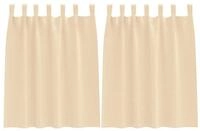 vidaXL Vorhang Verdunkelungs-Vorh&auml;nge mit Ringen 2 Stk. Creme 140 x 140 cm (2...