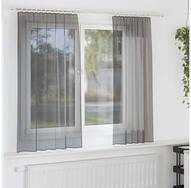 vidaXL Vorhang, Voile Vorh&auml;nge mit Stangentaschen 2 Stk. Dunkelgrau