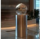 K&ouml;hko Gartenbrunnen Kugelbrunnen &Oslash;25cm mit LED auf zylindrischen Edelstahl...