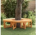 vidaXL Gartenbank, Baumbank 2 pcs Natur 160 x 80 x 45cm Massives Eukalyptus Holz