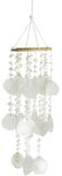 Kaemingk Windspiel, Windspiel Mobile Capiz Muscheln 45x14cm H&auml;ngend Wei&szlig; Braun