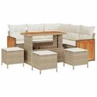 vidaXL Loungesofa Gartensofa-set 9 stk. 9-Sitzanzahl Beige und Creme, 9 Teile