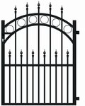 Alberts Metallzaun Alberts 510107 Einzeltor Bordeaux, mattschwarz, Breite 960,...