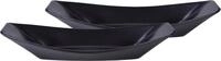 CreaTable Servierteller Streat Food Schwarz, Steinzeug, (2-tlg., 2 Streat Boat...