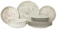 Rosenthal Geschirr-Set Sandora Lightbeige Tellerset 18tlg, Porzellan