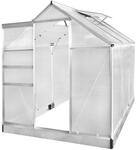BRAST Gew&auml;chshaus Aluminium mit Fundament rostfrei 190x190x195cm T&Uuml;V gepr&uuml;ft,