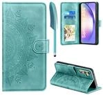 LuxusKollektion Flip Case Samsung Galaxy A54 5G Lederh&uuml;lle Wallet Case Gr&uuml;n...